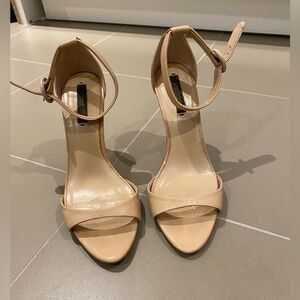 Zara Beige Strappy Heels